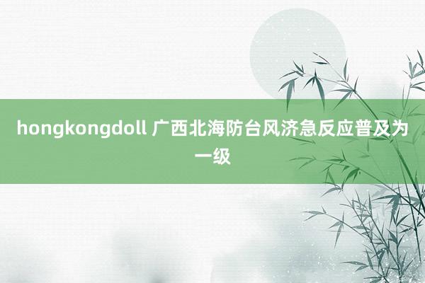 hongkongdoll 广西北海防台风济急反应普及为一级
