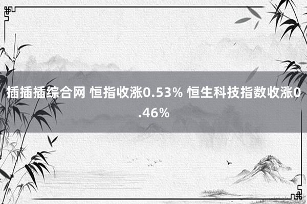 插插插综合网 恒指收涨0.53% 恒生科技指数收涨0.46%