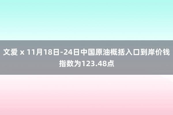 文爱 x 11月18日-24日中国原油概括入口到岸价钱指数为123.48点