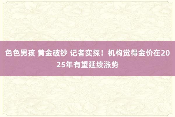 色色男孩 黄金破钞 记者实探！机构觉得金价在2025年有望延续涨势